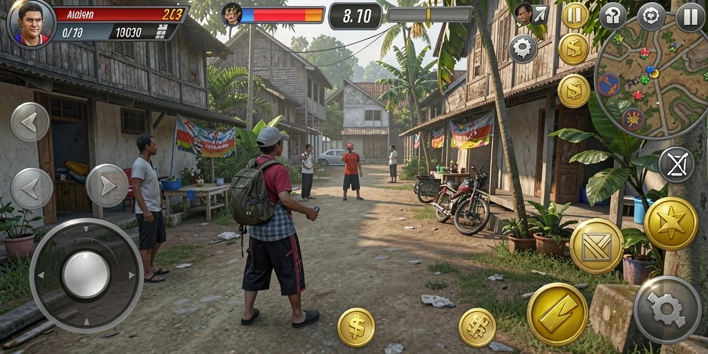 Tampilan grafis yang menawan dan warna cerah.